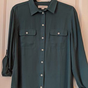 Loft Hunter Green Blouse